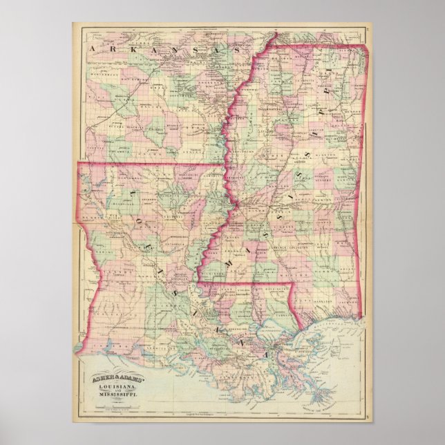 Louisiana, Mississippi Poster (Framsidan)