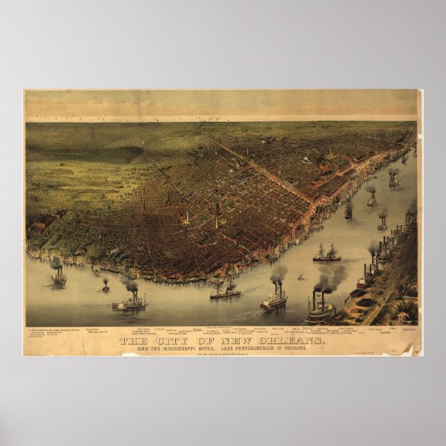 Louisiana (New Orleans) 1885 Poster (Framsidan)