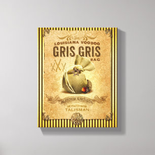 Louisiana New Orleans Gris Gris Voodoo Bag Canvastryck