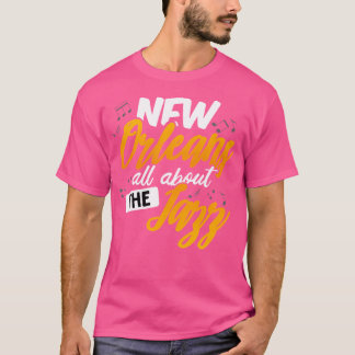Louisiana New Orleans om Jazz som säger Mu T Shirt