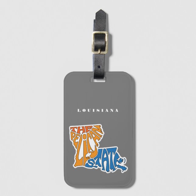 Louisiana Nickname Ord Art Bagagebricka (Framsida vertikal)