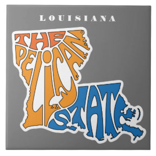 Louisiana Nickname Ord Art Kakelplatta