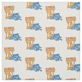 Louisiana Nickname Ord Art Mönster Tyg