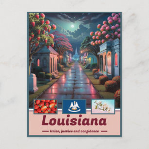 Louisiana Nightfall Surreal Vykort