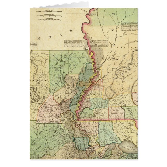 Louisiana och Mississippi Hälsningskort (Framsidan)