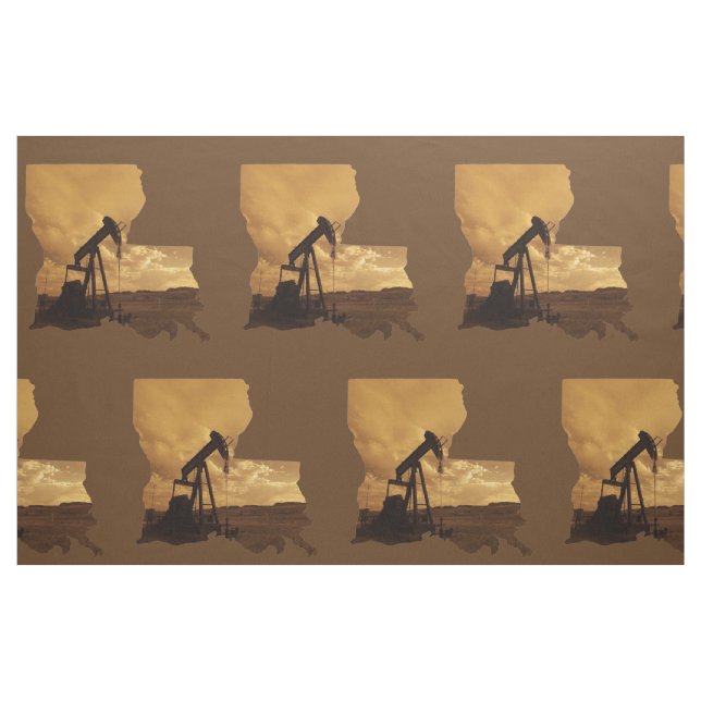 Louisiana olja pumpar jacktrycktyg 9" kvadrerar tyg (Fat Quarter)