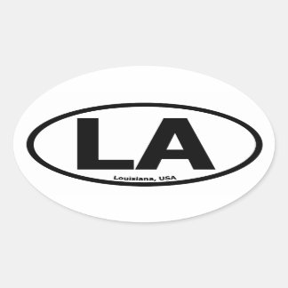 Louisiana Oval Sticker Ovalt Klistermärke