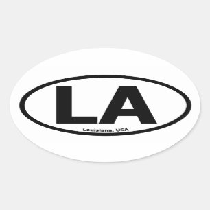 Louisiana Ovalklistermärke Ovalt Klistermärke