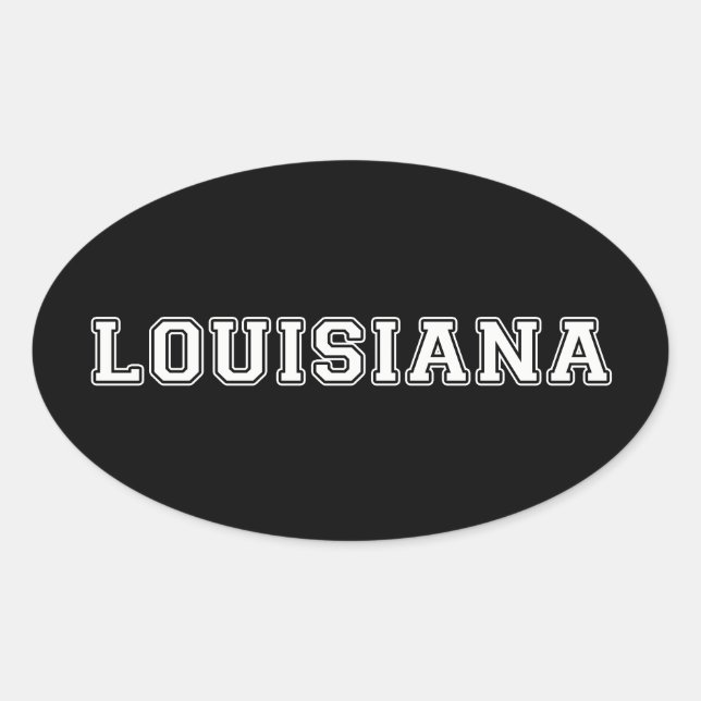 Louisiana Ovalt Klistermärke (Framsida)