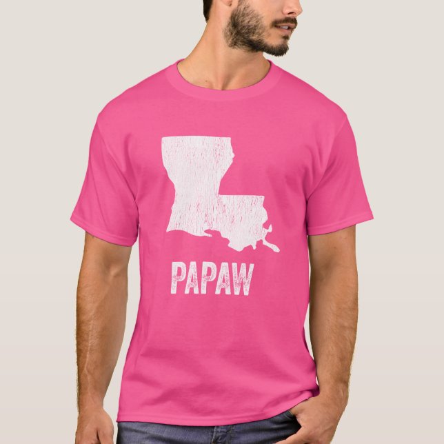 Louisiana Papaw Louisiana Silhouette State Coolest T Shirt (Framsida)
