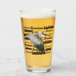 Louisiana Pelican Glass Glaskopp