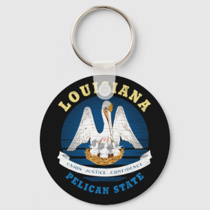 LOUISIANA PELICAN STATLIG FLAGGA NYCKELRING