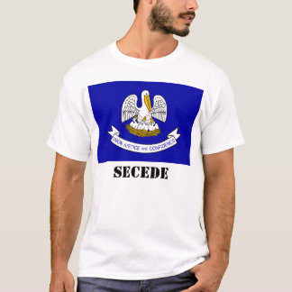 Louisiana-pelikan-flagga UTTRÄDER UR Tee Shirt