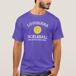 Louisiana Pickleball Add Klubb Partner Namn Anpass T Shirt