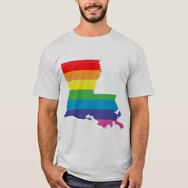 louisiana pride. striped. tee (Framsida)