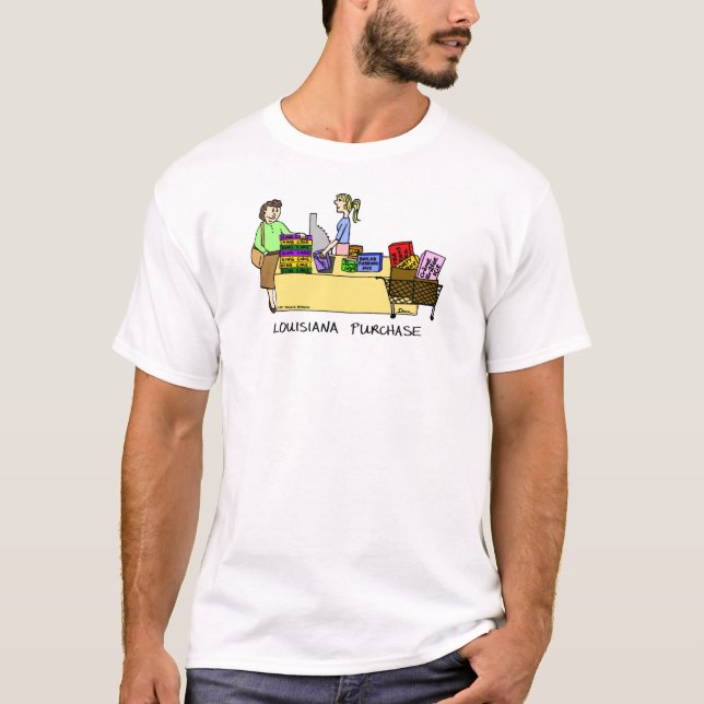 Louisiana Purchase Tecknad Shirt Tee Shirt (Framsida)