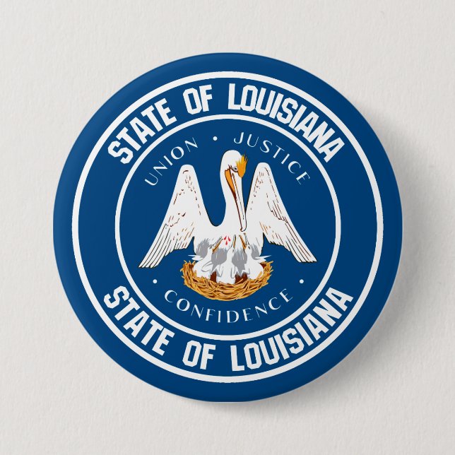 Louisiana rundaEmblem Knapp (Framsida)