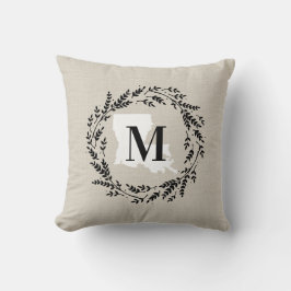 Louisiana Rustic Wandan Monogram Dekorativ kudde