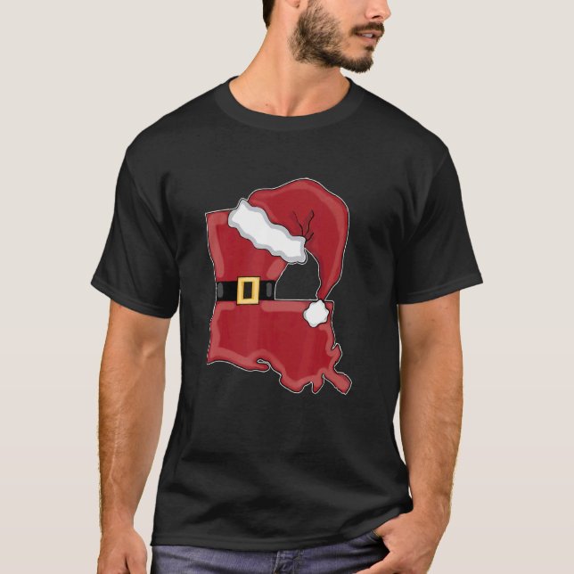 Louisiana Santa Sublication Louisiana jul T Shirt (Framsida)