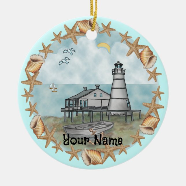 Louisiana Snäckas Lighthouse Ornament (Framsidan)