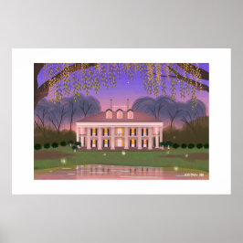 Louisiana Södra Herrgårdshus Stor Utskrift Poster