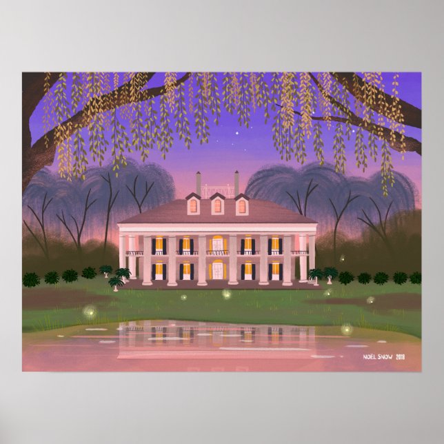 Louisiana Southern Mansion House Poster (Framsidan)