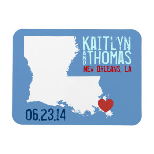 Louisiana Spara datum - Anpassadets stad Magnet