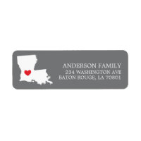 LOUISIANA State | Flytta Returadressetikett