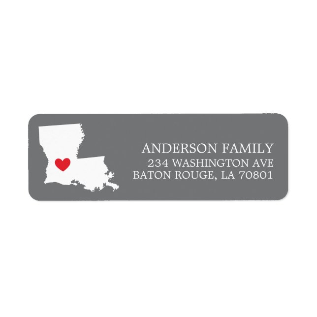 LOUISIANA State | Flytta Returadressetikett Returadress Etikett (Framsidan)