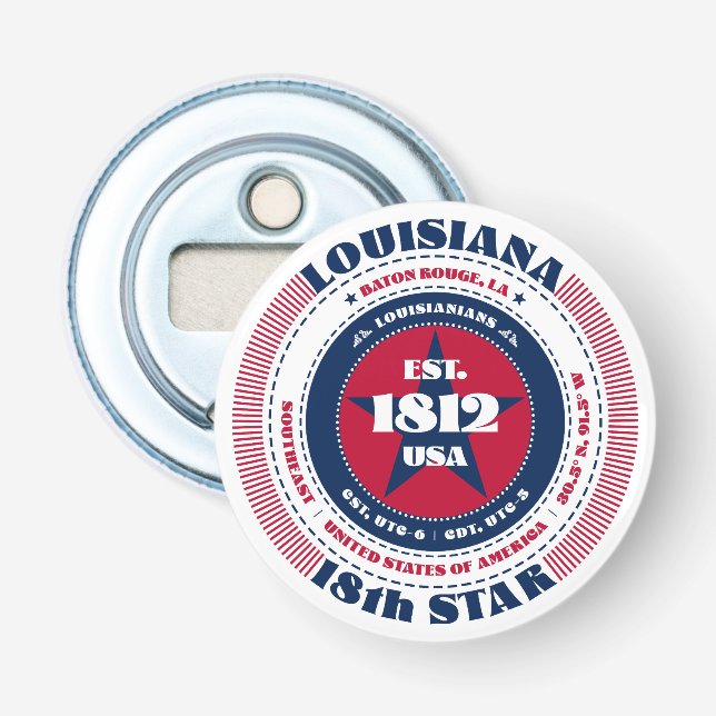 Louisiana State Information Circle Flasköppnare (Framsidan)