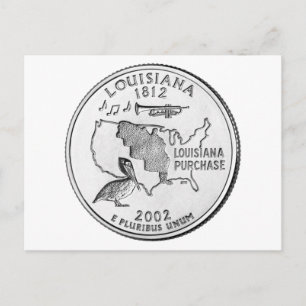 Louisiana State Quarter Vykort