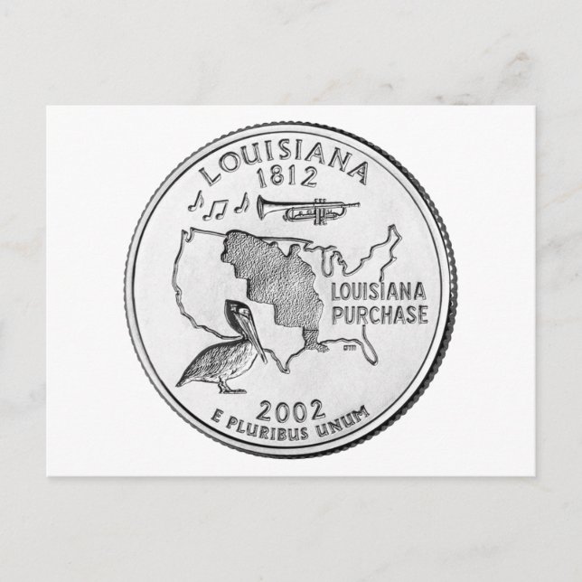 Louisiana State Quarter Vykort (Framsida)