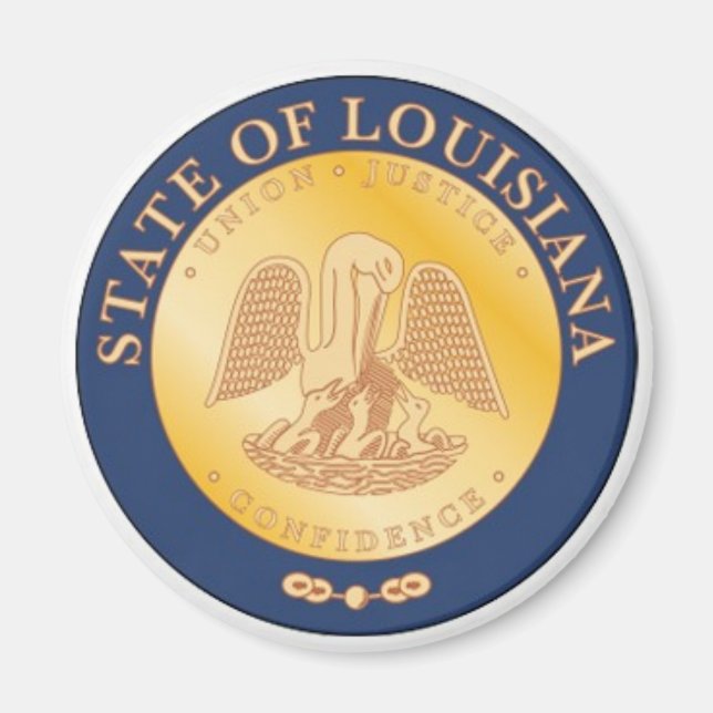 Louisiana State Seal Magnet (Framsidan)