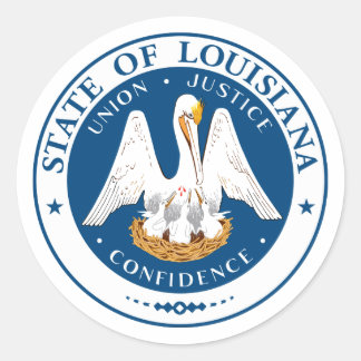 Louisiana State Seal Stickers Runt Klistermärke