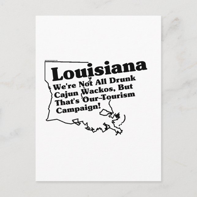 Louisiana State Slogan Vykort (Framsida)