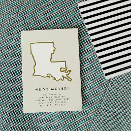 Louisiana State Vi har flyttat Chic Hand-Drawn Fly Meddelande