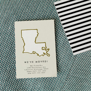 Louisiana State Vi har flyttat Chic Hand-Drawn Fly Meddelande