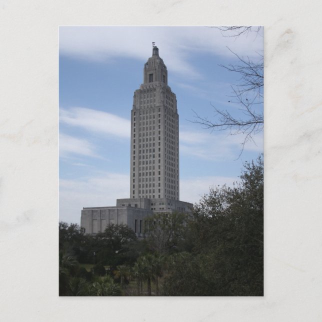 Louisiana-staten Huvudstad i Baton Rouge, LA Vykort (Framsida)