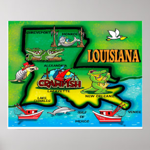 Louisiana statlig affisch