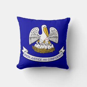 Louisiana Statlig flagga American MoJo Pillow Kudde