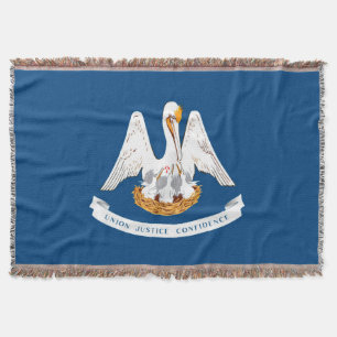 Louisiana Statlig flagga Design Filt