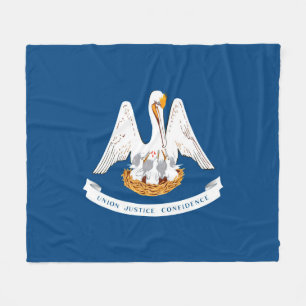 Louisiana Statlig flagga Design Fleecefilt