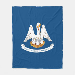 Louisiana Statlig flagga Design Fleecefilt