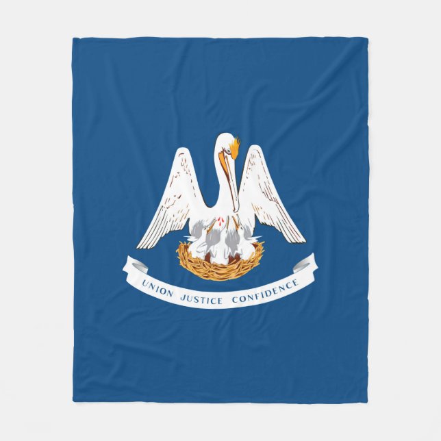 Louisiana Statlig flagga Design Fleecefilt (Framsidan)
