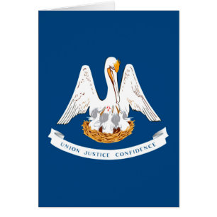 Louisiana Statlig flagga Design Hälsningskort