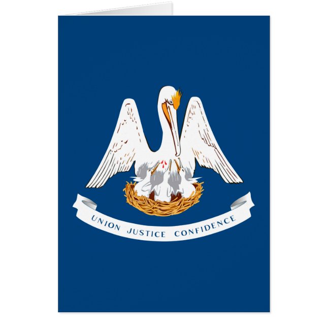 Louisiana Statlig flagga Design Hälsningskort (Framsidan)