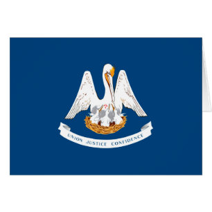 Louisiana Statlig flagga Design Hälsningskort