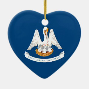 Louisiana Statlig flagga Design Julgransprydnad Keramik