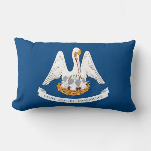Louisiana Statlig flagga Design Lumbarkudde