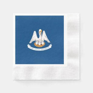 Louisiana Statlig flagga Design Pappersservett